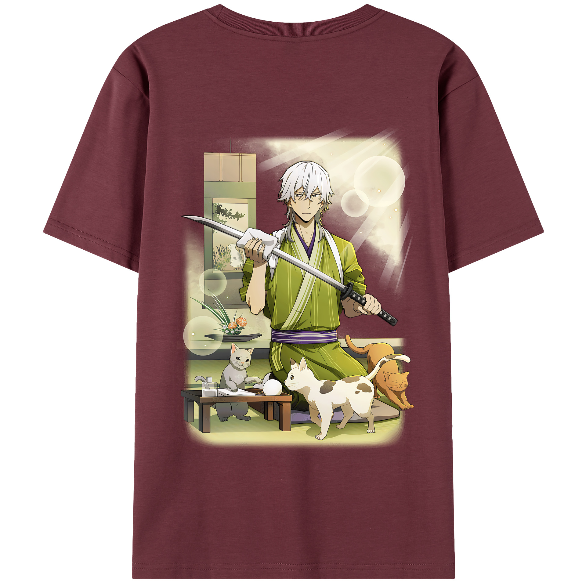 （画像用） 文豪ストレイドッグス Bungo Stray Dogs 綿100％半袖Tシャツ（背面プリント）
